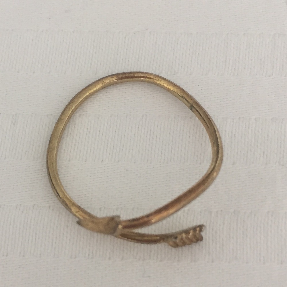 Gold Arrow Open Ring - Picture 2 of 4